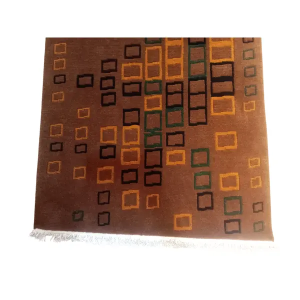 Rusty Modern Nepali Hand-Knotted Galaicha - 60 Knots, 94x157 Cm - Image 4
