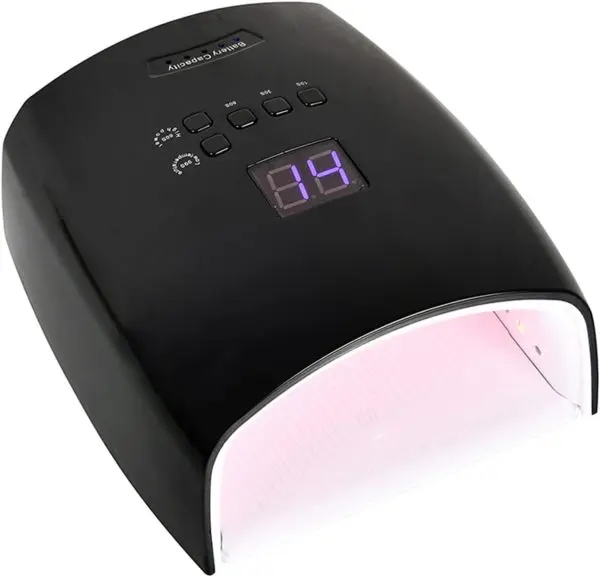 S10 Black Cordless Rechargeable UV LED Nail Lamp Manicure Tool DIY Nail Technician Beauty Salon Tool for Nail Extensions