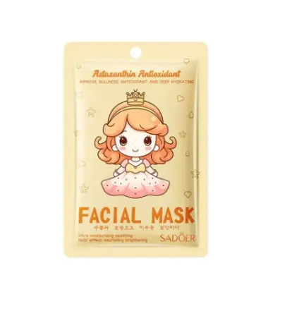 Sadoer Astaxanthin Anti-oxidant Facial Sheet Mask Pack Of 3