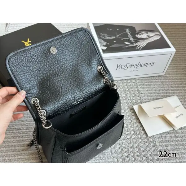 Saint Laurent Niki Mini Leather Shoulder Bag - Image 2