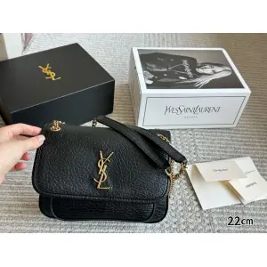 Saint Laurent Niki Mini Leather Shoulder Bag