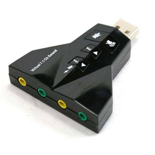 SAISAN™ Virtual 7.1 Channel USB Sound Card Mic Speaker Double Adaprter - Image 2