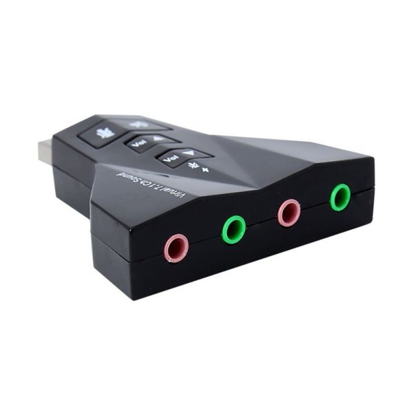 SAISAN™ Virtual 7.1 Channel USB Sound Card Mic Speaker Double Adaprter - Image 3