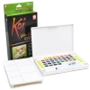 Sakura Koi 36 Colors Pocket Watercolor Set with Long Water Brush | Professional & Travel Friendly Artist Water Colours