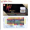 Sakura Koi 72 Colors Pocket Watercolor Set with Long Water Brush | Premium Professional Artist & Travel Friendly Water Colours