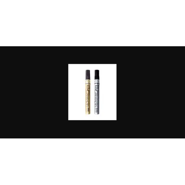 Sakura Permapaque Metallic Fine Point Markers – Gold & Silver | Permanent Opaque Ink Pens for Art & Craft - Image 3