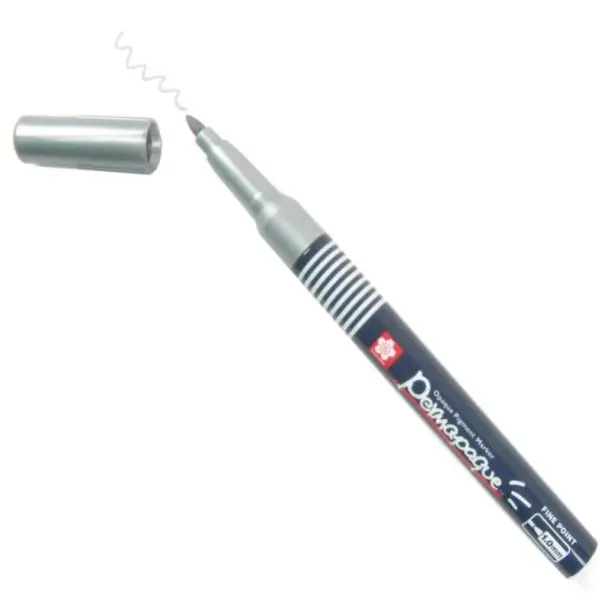 Sakura Permapaque Metallic Fine Point Markers – Gold & Silver | Permanent Opaque Ink Pens for Art & Craft - Image 4