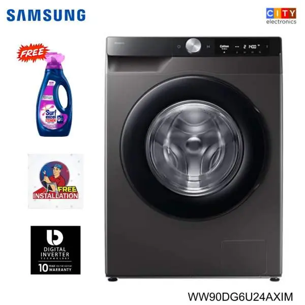 SAMSUNG 9 Kg Washing Machine With AI Control Eco Bubble WiFi WW90DG6U24AXIM - Image 2