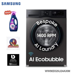 SAMSUNG 9 Kg Washing Machine With AI Eco Bubble WiFi Embedded & Smart Thing Connectivity WW90DG5U24AXIM