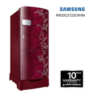 SAMSUNG RR20C2Z226R/IM 192 Litres Single Door Refrigerator with Stylish Grande Design (Flower Pattern Red)