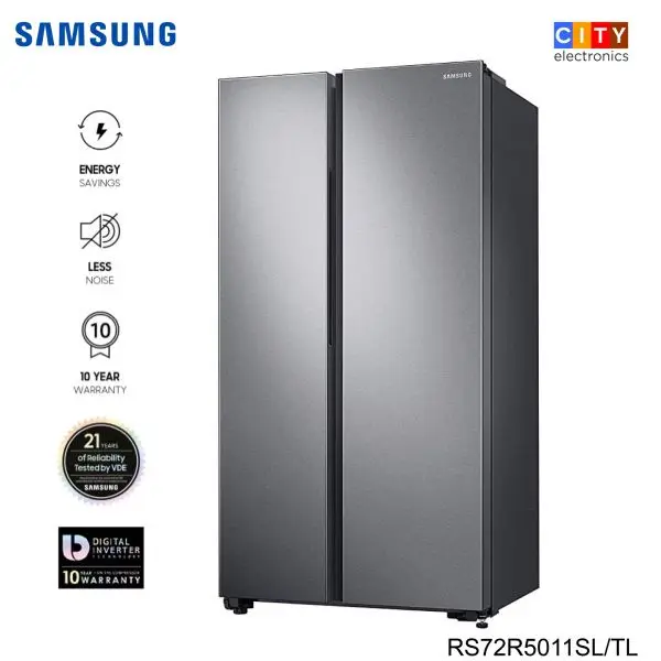 SAMSUNG RS72R5011SL - 700 Litres Inverter Side By Side Refrigerator With SpaceMax™ Technology - Image 4