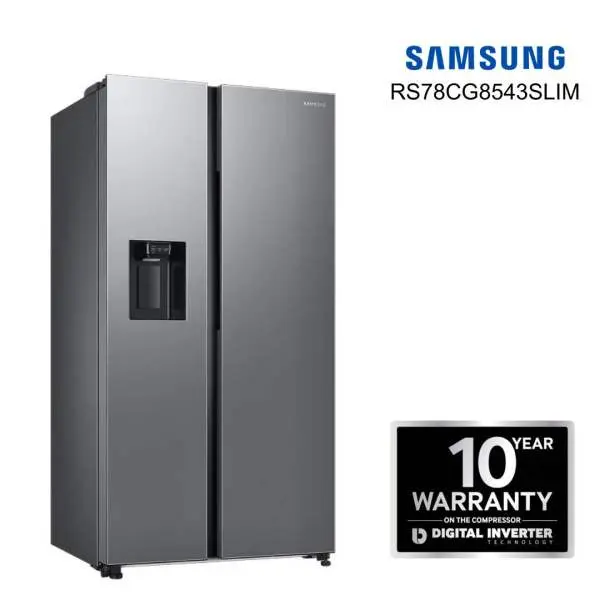 SAMSUNG RS78CC8543SL/IM 633 Litres SBS 5-1 Convertible DIT Twin Cooling Plus™ Refrigerator