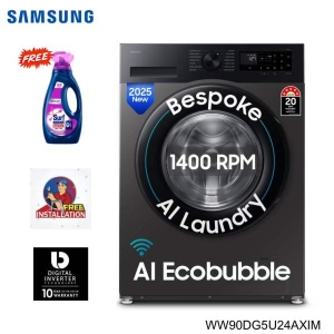 SAMSUNG WW90DG5U24AXIM 9 Kg Washing Machine With AI Eco Bubble WiFi Embedded & Smart Thing Connectivity