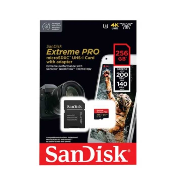 Sandisk 256GB Extreme Pro MicroSDXC 200MB/s - Image 2