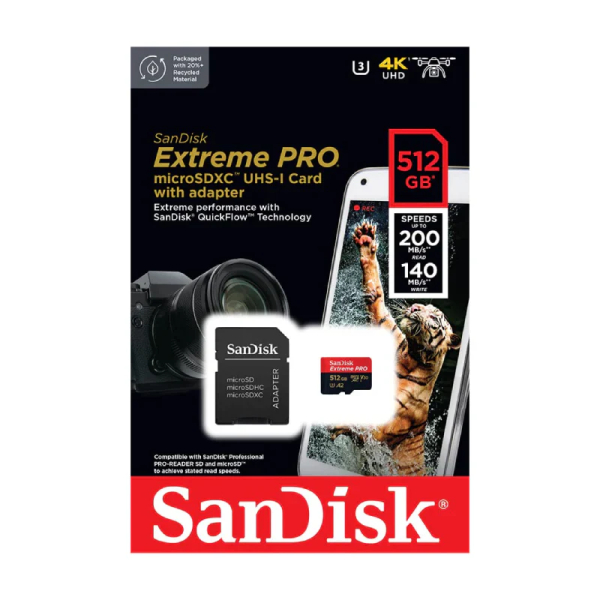 Sandisk 512GB Extreme Pro MicroSDXC 200MB/s - Image 2
