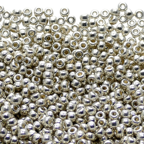 Seed Bead & Miyuki Japanese Round Rocailles Glass Seed Beads For Women - Silver | 100 Gram | Fashion Beads For Pote - Image 2