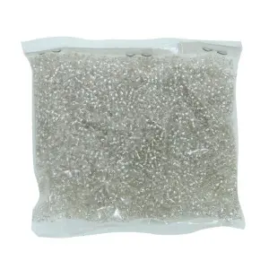Seed Bead & Miyuki Japanese Round Rocailles Glass Seed Beads For Women - Silver | 100 Gram | Fashion Beads For Pote