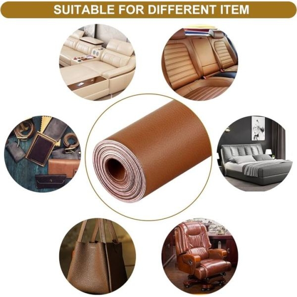 Self-Adhesive Leather Repair Patch for Furniture Sofas Car Seats Chair Patches Cover - Image 5