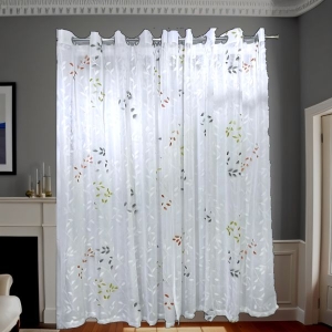 Self Embossed Net Colorful Curtain - 1 Pc (5 X 7). ft (100% Original)