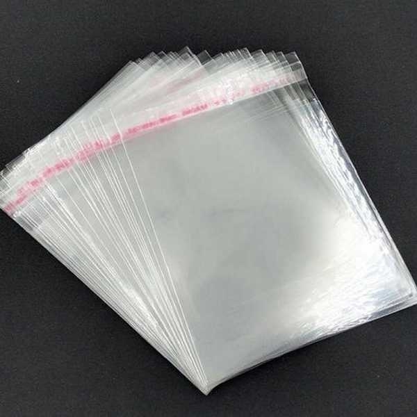 Self Seal Adhesive Cello Cellophane Resealable Plastic 8*12 Inch PP Plastic HDPE Transparent Garment Packing Covers (Pack Of 40Pieces) - Image 2
