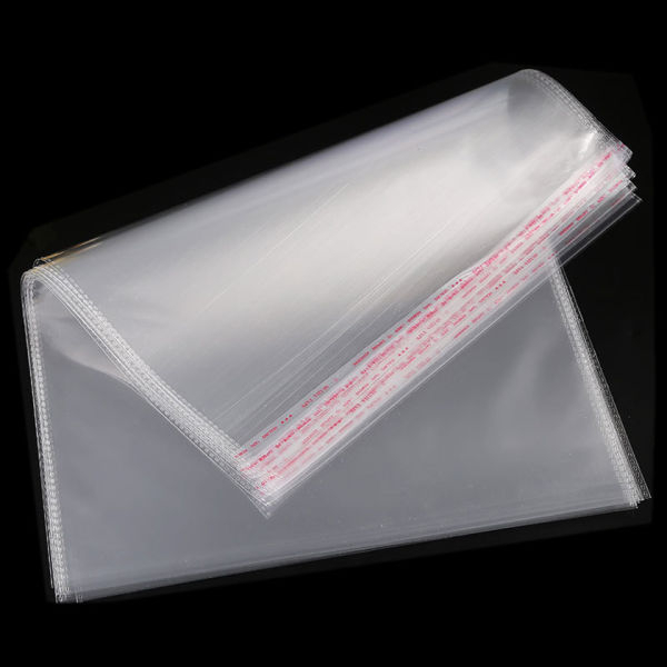 Self Seal Adhesive Cello Cellophane Resealable Plastic 8*12 Inch PP Plastic HDPE Transparent Garment Packing Covers (Pack Of 40Pieces) - Image 3