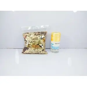 Sequins/Sitara 5mm for embroidery (100grams) with Embroidery Thread