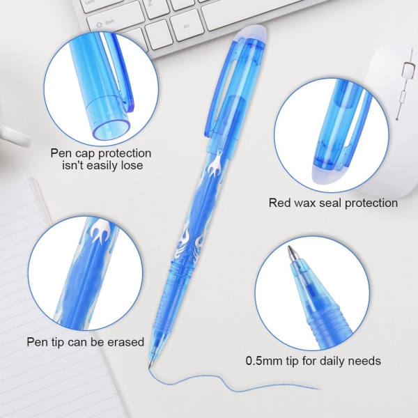 Set Of 2 Pen With 20 Erasable Blue Ink Refill - Image 3