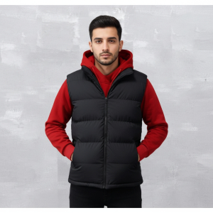 Set Of 2 Pics Winter Warm Plain Hoodies And Half-Jacket.
