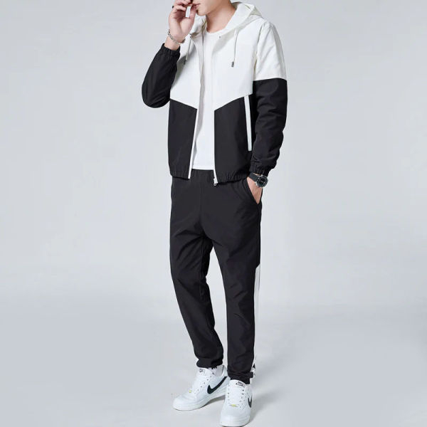 (Set Of 3) Men Summer Windcheater Half T-Shirt And Wrinkle Joggers Set (Bwst 313) - Fashion | Men'S Wear | Jacket And Joggers For Men - Image 3