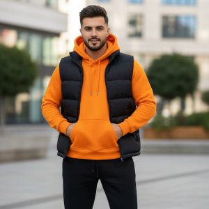 Set Of 3 PICs Men's Winter Warm Stylist Set Half Jacket Hoodie And Joggers - Fashion | Hoodies For Men | Joggers For Men |