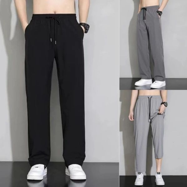 (Set of 3 ) Summer Loose Fit Stretchable Wrinkle Lightweight Trouser For Men's. - Image 2
