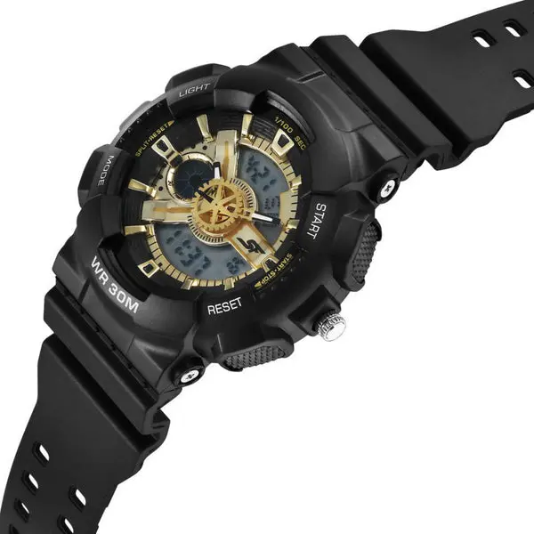 SF Bold Black & Gold Design Men's Watch - Perfect Blend of Elegance and Strength - Image 2