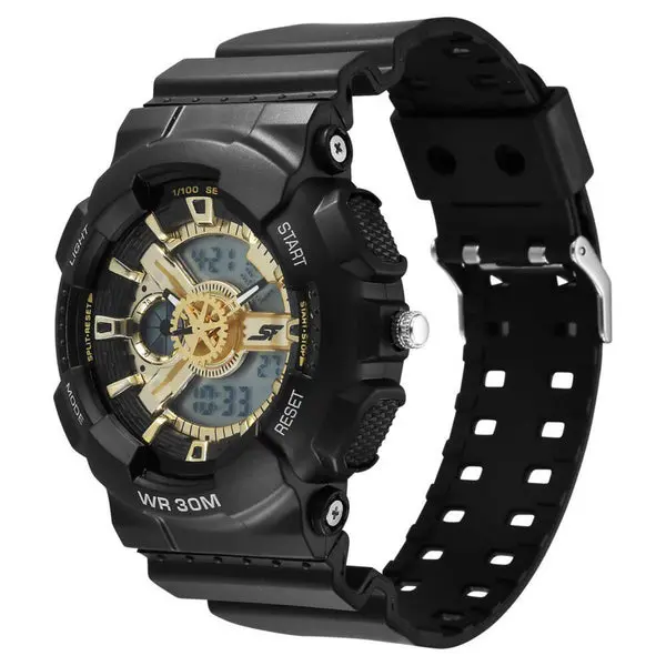 SF Bold Black & Gold Design Men's Watch - Perfect Blend of Elegance and Strength - Image 3