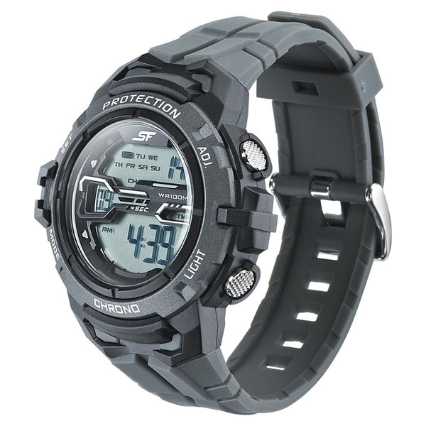 SF Digital Dial PU Strap Watch for Men - Image 2