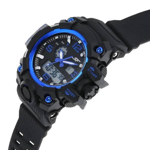 SF Sparq Ana Digi Black Dial Polyurethane Strap Watch for Men - Image 2