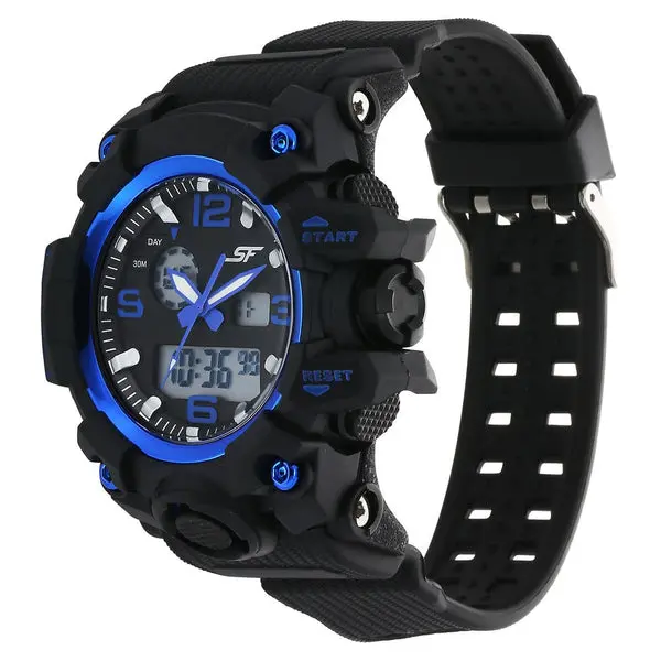 SF Sparq Ana Digi Black Dial Polyurethane Strap Watch for Men - Image 3