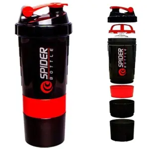 Shaker bottle / Spider Protein Shaker 3 In 1 Sports Water Bottle With Inserted Mixing Ball - 500ml
