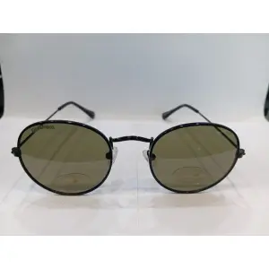 Shiny Black Round Unisex Sunglasses M259GR6P