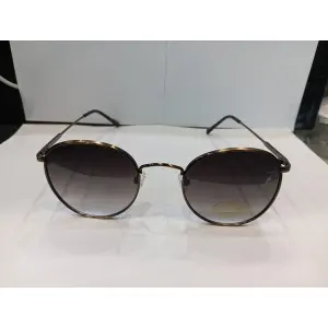Shiny Bronze Round Unisex Sunglasses M257BK8V