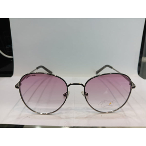 Shiny Light gun Round Unisex Sunglasses M255PK6V