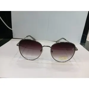 Shiny Light gun Round Unisex Sunglasses M255PR4V