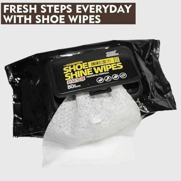 Shoe Shine Wipes 80pcs (Pack of 3) - Image 2