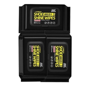 Shoe Shine Wipes 80pcs (Pack of 3)