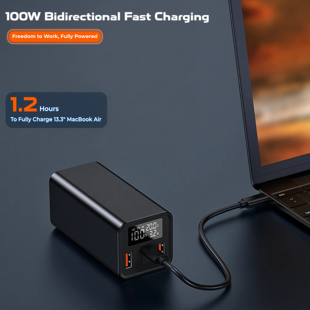 Ultima Boost 20K Ultra Max 20,000mAh 100W Super Fast Type-C PD Charging Powerbank - Image 5