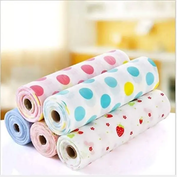 SHOPOBOX Kitchen Shelf Mats Roll Sheets for Cupboard Shelves Wardrobe Mats Antibacterial Cabinet Plastic Foam Household Wardrobe Drawer Pad Waterproof Non-Slip Paper Roll (Multicolor) - Image 3