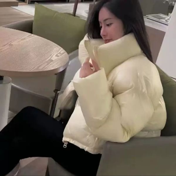 Short Puffer Jacket .It's Look So Tranding And Warm For Winter. Two Pocket And High Neck Color - Image 2