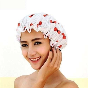Shower Cap - Premium Quality Reusable Printed Shower Cap With Elastic Band For Home