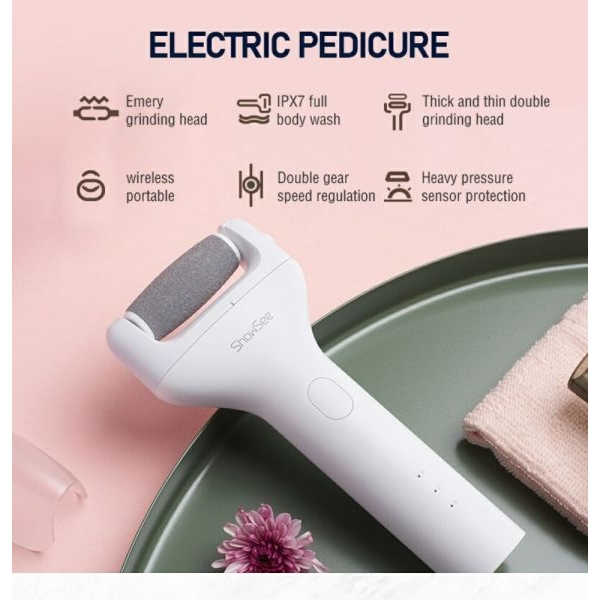 Showsee B1 Electric Foot File Callus Remover Pedicure Tools Hard Dry Dead Skin Cuticle Remover iPX7 - Image 3