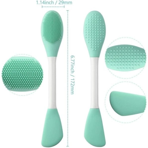 Silicone Facial Mask Brush Modeling Mask Brush Exfoliating Face Mask Brush Purple Silica Gel Silicone Brush Miss Dual Use - Image 2