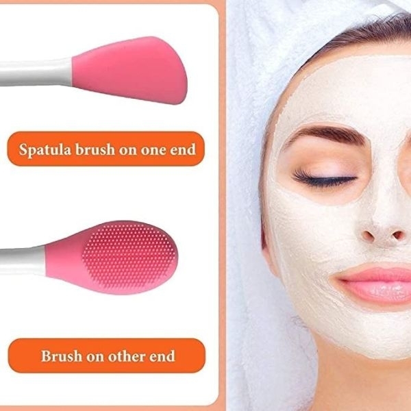 Silicone Facial Mask Brush Modeling Mask Brush Exfoliating Face Mask Brush Purple Silica Gel Silicone Brush Miss Dual Use - Image 2
